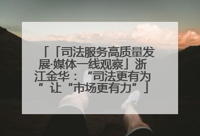 「司法服务高质量发展·媒体一线观察」浙江金华：“司法更有为”让“市场更有力”