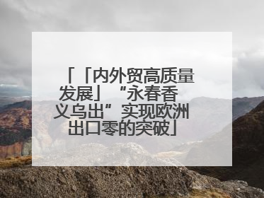 「内外贸高质量发展」“永春香 义乌出”实现欧洲出口零的突破