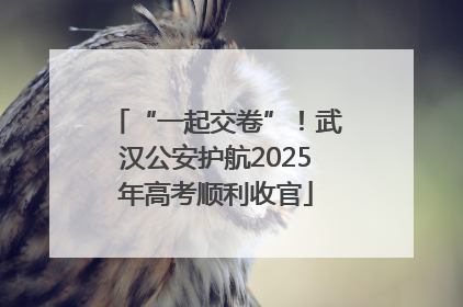 “一起交卷”！武汉公安护航2025年高考顺利收官