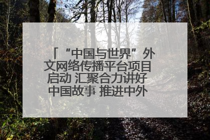 “中国与世界”外文网络传播平台项目启动 汇聚合力讲好中国故事 推进中外文明交流互鉴