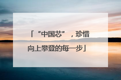 “中国芯”，珍惜向上攀登的每一步