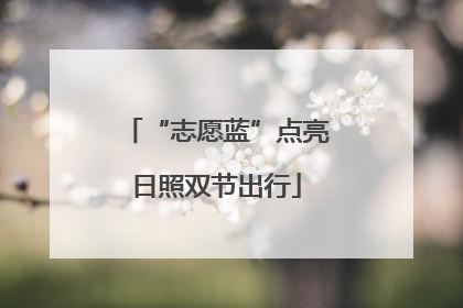 “志愿蓝”点亮日照双节出行