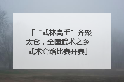 “武林高手”齐聚太仓，全国武术之乡武术套路比赛开赛