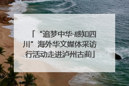 “追梦中华·感知四川”海外华文媒体采访行活动走进泸州古蔺