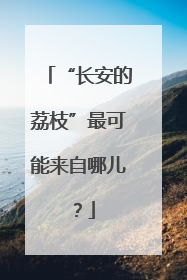 “长安的荔枝”最可能来自哪儿？