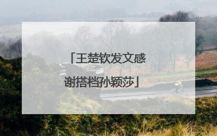 王楚钦发文感谢搭档孙颖莎