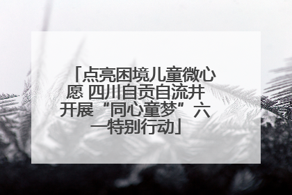 点亮困境儿童微心愿 四川自贡自流井开展“同心童梦”六一特别行动