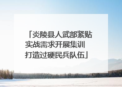 炎陵县人武部紧贴实战需求开展集训 打造过硬民兵队伍