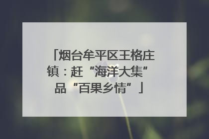 烟台牟平区王格庄镇：赶“海洋大集” 品“百果乡情”