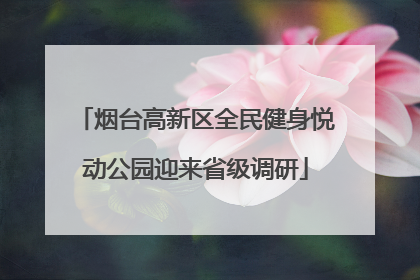 烟台高新区全民健身悦动公园迎来省级调研