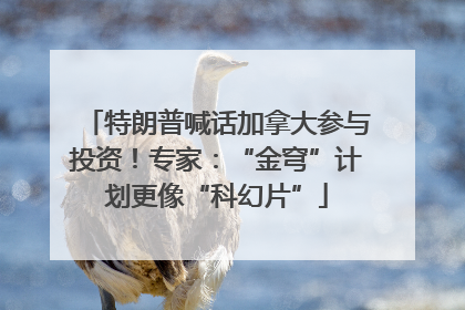 特朗普喊话加拿大参与投资！专家：“金穹”计划更像“科幻片”