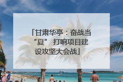 甘肃华亭：奋战当“夏” 打响项目建设攻坚大会战