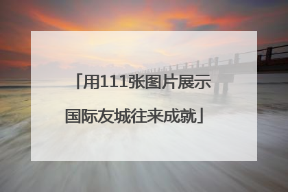 用111张图片展示国际友城往来成就