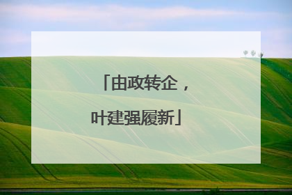 由政转企，叶建强履新