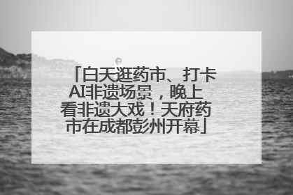 白天逛药市、打卡AI非遗场景，晚上看非遗大戏！天府药市在成都彭州开幕