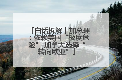 白话拆解丨加总理：依赖美国“极度危险” 加拿大选择“转向欧亚”