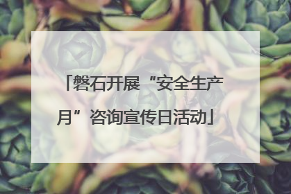 磐石开展“安全生产月”咨询宣传日活动