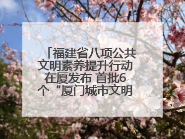 福建省八项公共文明素养提升行动在厦发布 首批6个“厦门城市文明观察点”授牌