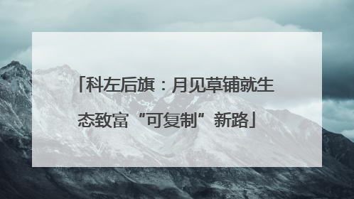 科左后旗：月见草铺就生态致富“可复制”新路