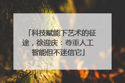 科技赋能下艺术的征途，徐迎庆：尊重人工智能但不迷信它