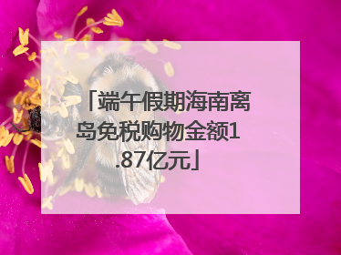 端午假期海南离岛免税购物金额1.87亿元