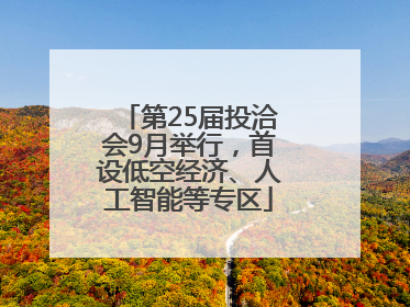 第25届投洽会9月举行，首设低空经济、人工智能等专区
