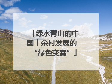 绿水青山的中国丨余村发展的“绿色变奏”