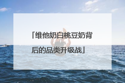 维他奶白桃豆奶背后的品类升级战