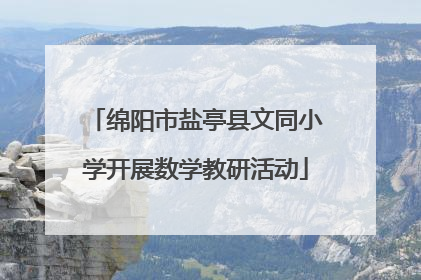 绵阳市盐亭县文同小学开展数学教研活动