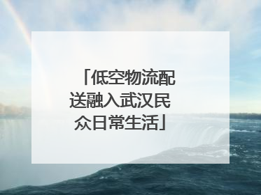 低空物流配送融入武汉民众日常生活