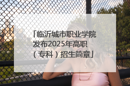 临沂城市职业学院发布2025年高职（专科）招生简章