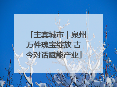 主宾城市｜泉州万件瑰宝绽放 古今对话赋能产业