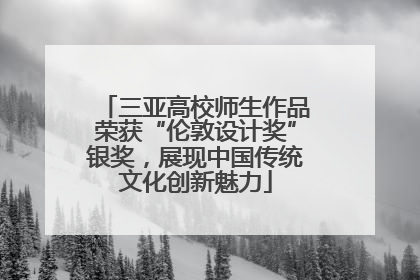 三亚高校师生作品荣获“伦敦设计奖”银奖，展现中国传统文化创新魅力