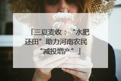 三夏麦收：“水肥还田”助力河南农民“减投增产”