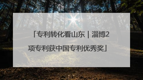 专利转化看山东｜淄博2项专利获中国专利优秀奖