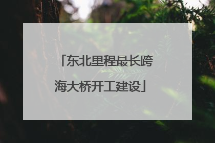 东北里程最长跨海大桥开工建设