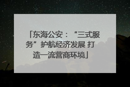 东海公安：“三式服务”护航经济发展 打造一流营商环境