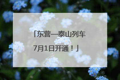 东营—泰山列车7月1日开通！