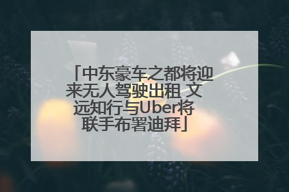 中东豪车之都将迎来无人驾驶出租 文远知行与Uber将联手布署迪拜