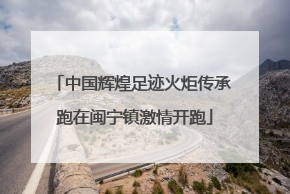 中国辉煌足迹火炬传承跑在闽宁镇激情开跑