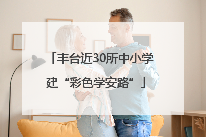 丰台近30所中小学建“彩色学安路”