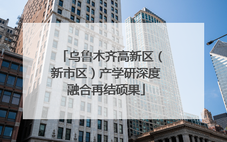 乌鲁木齐高新区（新市区）产学研深度融合再结硕果