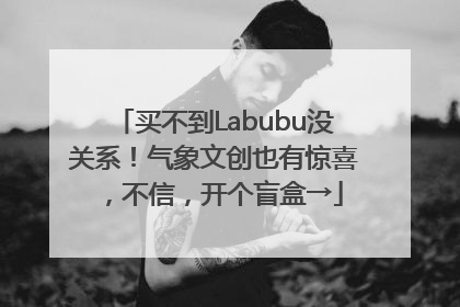 买不到Labubu没关系！气象文创也有惊喜，不信，开个盲盒→