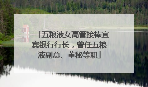 五粮液女高管接棒宜宾银行行长，曾任五粮液副总、董秘等职