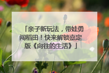 亲子新玩法，带娃勇闯稻田！快来解锁嘉定版《向往的生活》