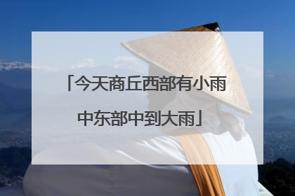今天商丘西部有小雨 中东部中到大雨