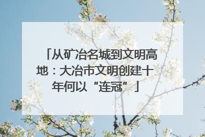 从矿冶名城到文明高地：大冶市文明创建十年何以“连冠”