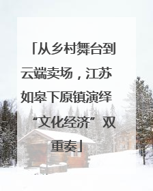 从乡村舞台到云端卖场，江苏如皋下原镇演绎“文化经济”双重奏
