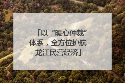 以“暖心仲裁”体系，全方位护航龙江民营经济