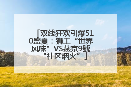 双线狂欢引爆510盛夏：狮王“世界风味”VS燕京9號“社区烟火”